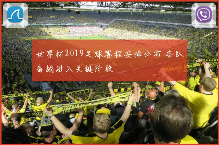 世界杯2019足球赛程安排公布 各队备战进入关键阶段